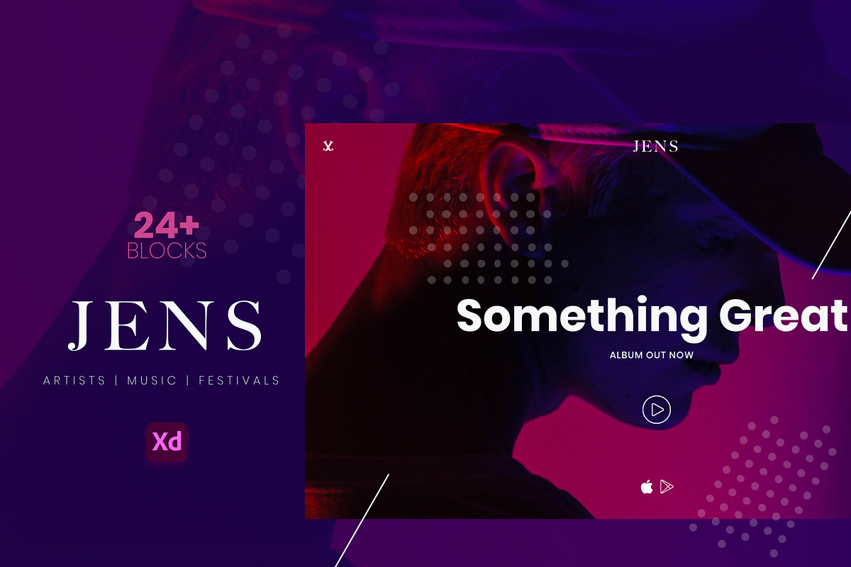 JENS - UI Kit [Adobe Xd], an UI Kit Template by onetwoworks (Photo 1 of 4)