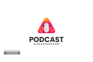 Podcast Gradient Colorful Logo, a Branding & Logo Template by ivan_artnivora