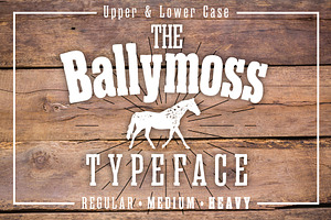 Ballymoss Woodblock Font