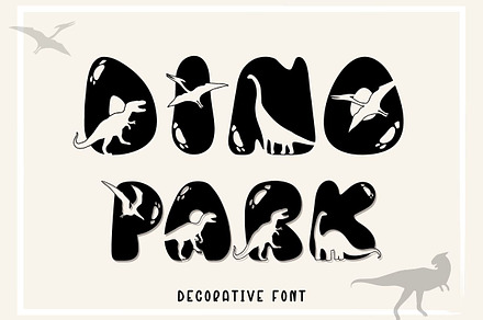 DINOPARK | Display Font, a Handwritten Font by AnningArts