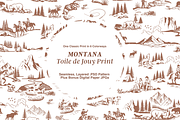 Montana Seamless Pattern Set, a Pattern Graphic by Hughes Studio (Thumbnail 1 of 9)