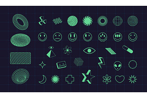 Hud ui icons. Cyberpunk sci fi game, an Illustration by Stock-Smart-Start