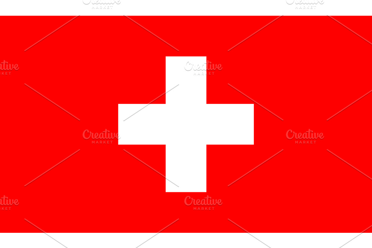 Switzerland flag vector Illustration, an Illustration by Team_Ultra_Graphics