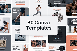 Fitness Emails 30 Canva Templates