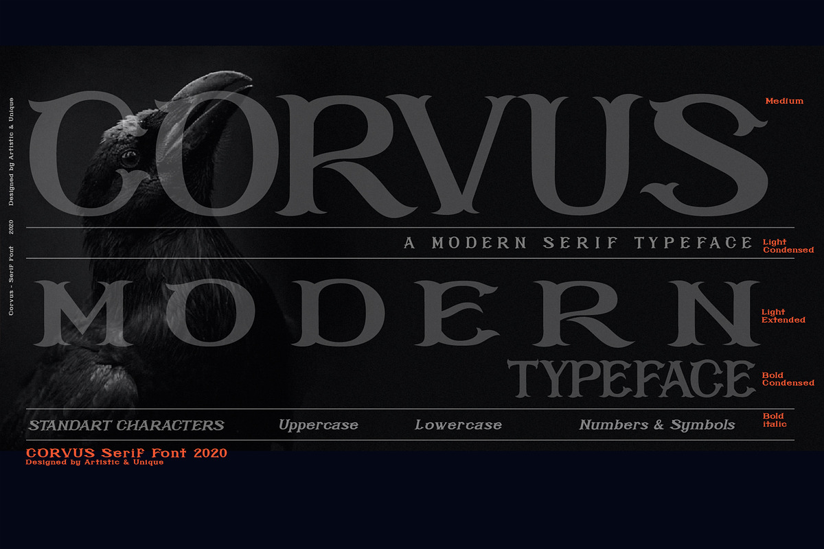 CORVUS Serif font, a Serif Font by Artistic & Unique (Photo 12 of 15)