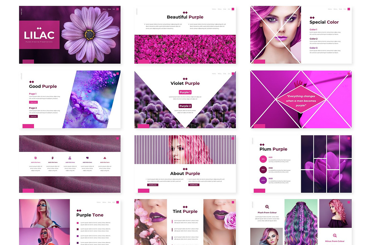 Lilac - Presentation Template, a Presentation Template by AQR Studio