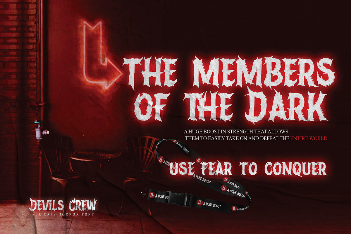 Devils Crew - All Caps Horror Font, a Font by Gassstype (Photo 3 of 8)