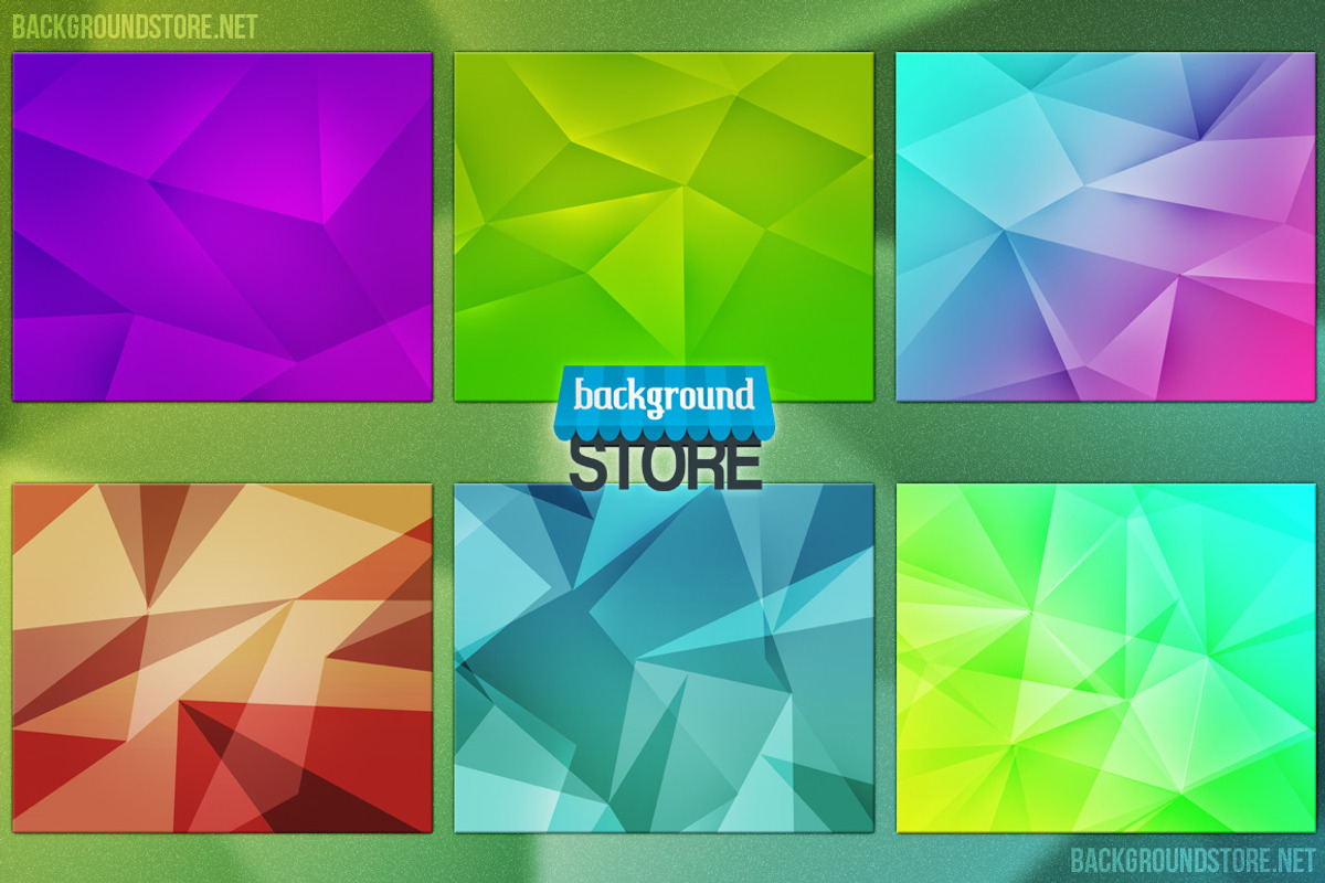 Polygon Backgrounds Bundle preview 4