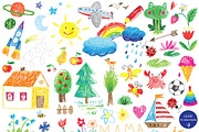 vector childhood doodle set, a Food Illustration by artnLera (Thumbnail 2 of 2)