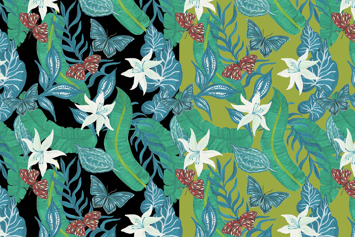 Exotic flowers, a Pattern Graphic by ramika (Photo 4 of 6)