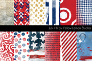 Grungy Summer JULY 4TH Patriotic, a Pattern Graphic by Yellow Lemon Studios (Thumbnail 1 of 2)