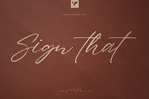 Sign That - Signature Font