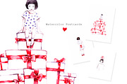 Watercolor Holiday Cards, a Decorative Illustration by Knysh Ksenya (Thumbnail 6 of 9)