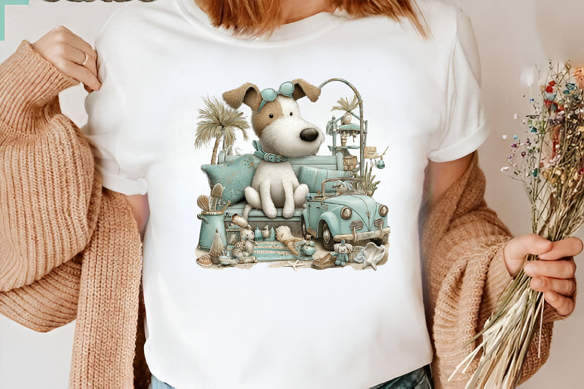 Whimsical Summer Dogs Clipart Bundle, an Illustration by SVGArt (Photo 8 of 9)