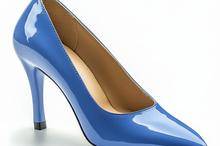 Elegant Blue Patent Leather High Hee, a Beauty & Fashion Photo by Pixeness