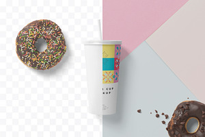 Long Disposable Paper Cup Mockups