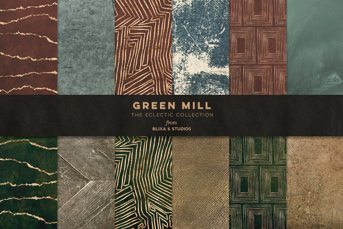 Green Mill Golden Jazz Graphics, a Pattern Graphic by Blixa 6 Studios (Photo 1 of 3)