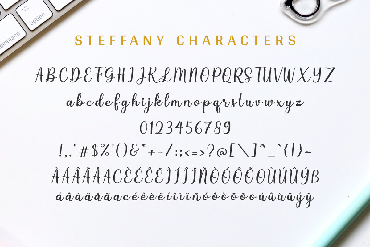 Steffany - Handwriting Font preview 5