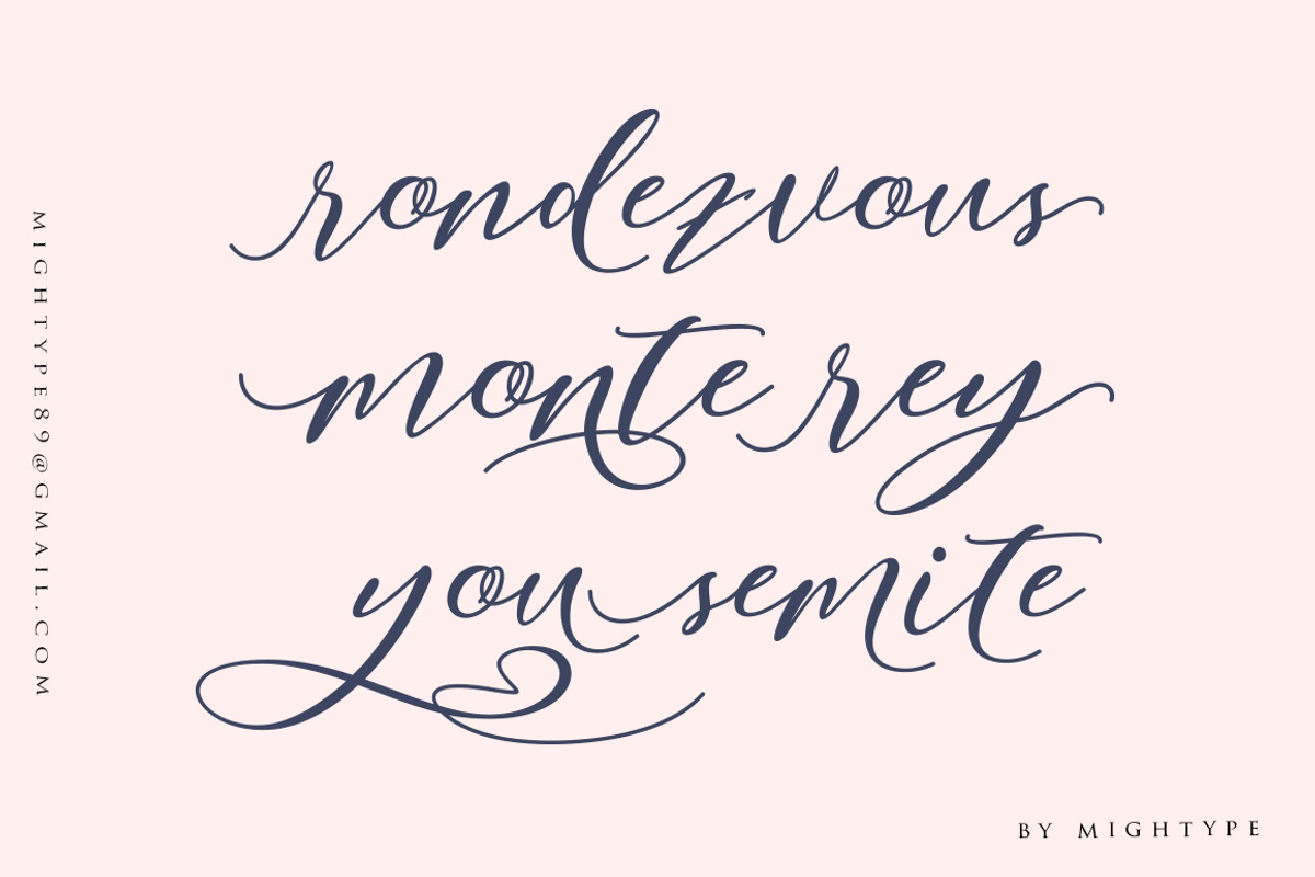 A New Nattyla, a Script Font by mightype (Photo 6 of 7)