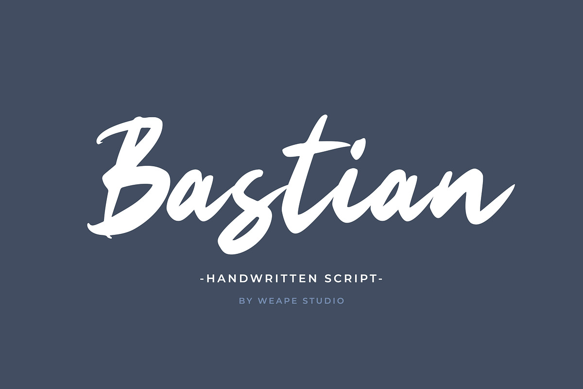 Bastian Script, a Script Font by Weape Studio (Photo 1 of 8)