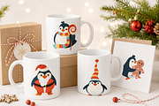 Christmas Animals Illustrations, a Seasonal Illustration by Anna Studio (Thumbnail 7 of 12)