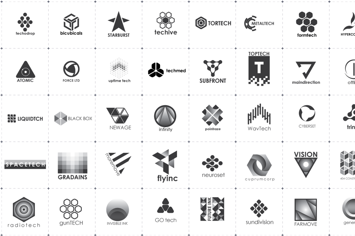 400 tech logos, a Branding & Logo Template by airunreal (Photo 3 of 11)