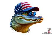 Alligator Png, Patriotic Png Bundle, an Illustration by Clipart Bloom (Thumbnail 6 of 11)