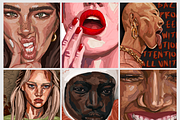 Thick paint Procreate brushes, a Brush Add-On by TheWhiteCatLab (Thumbnail 19 of 21)