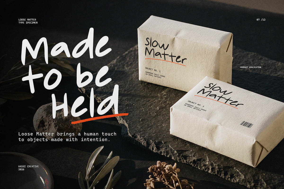 Loose Matter - Handwritten Font, a Handwritten Font by Hasbi Creative (Photo 7 of 12)