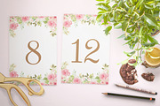Watercolor Flowers table number card, a Templates & Theme by ThePaperOwl (Thumbnail 2 of 3)