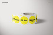Round Roll Stickers Mockup Set, a Household Mockup by creatsy5 (Thumbnail 6 of 15)