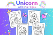 50 Unicorn Coloring Pages for Kids, an Animal Illustration by SimoDigitalArt (Thumbnail 3 of 5)