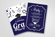 Tow Sided Graduation Invitation Card, an Invitation Template by Business Flyers (Thumbnail 2 of 2)