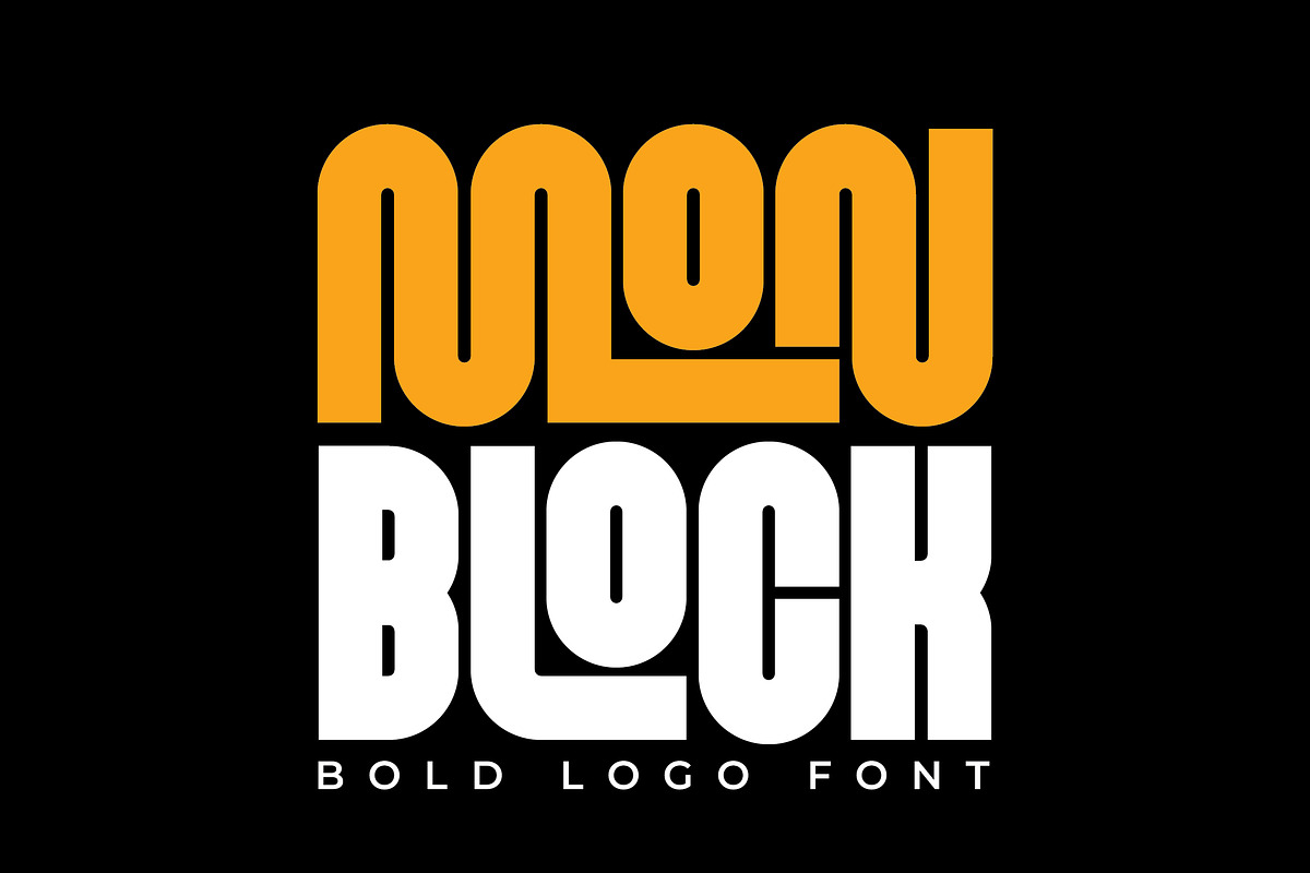 Monblock Font – Bold Logo Font, a Sans Serif Font by Typebae (Photo 1 of 8)