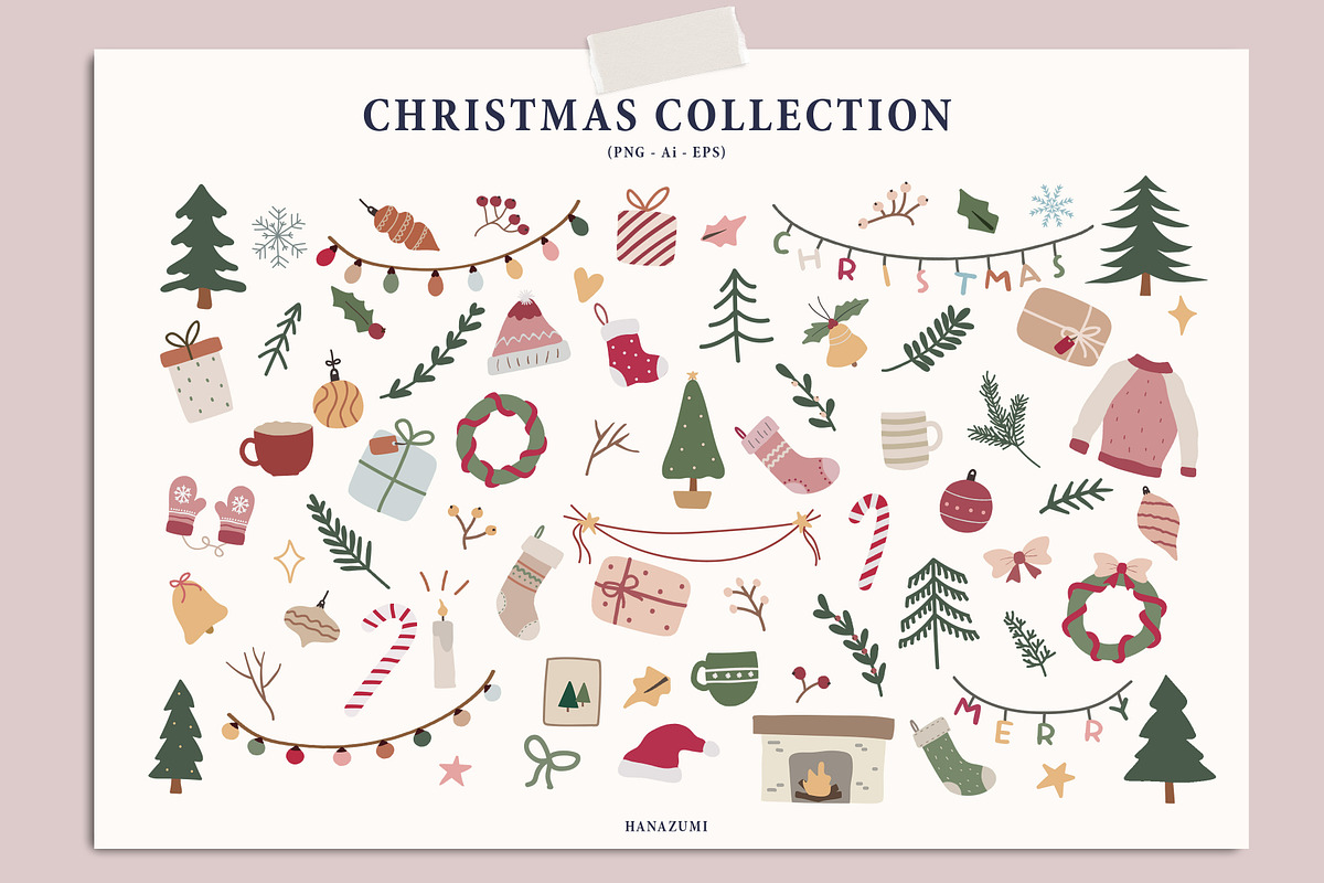 Christmas Winter BUNDLE, a Decorative Illustration by Hanazumi (Photo 9 of 20)