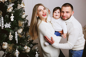 Young happy family stock photo containing family and happy