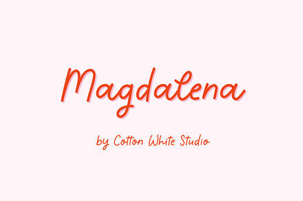 Magdalena, a Handwritten Font by Cotton White Studio