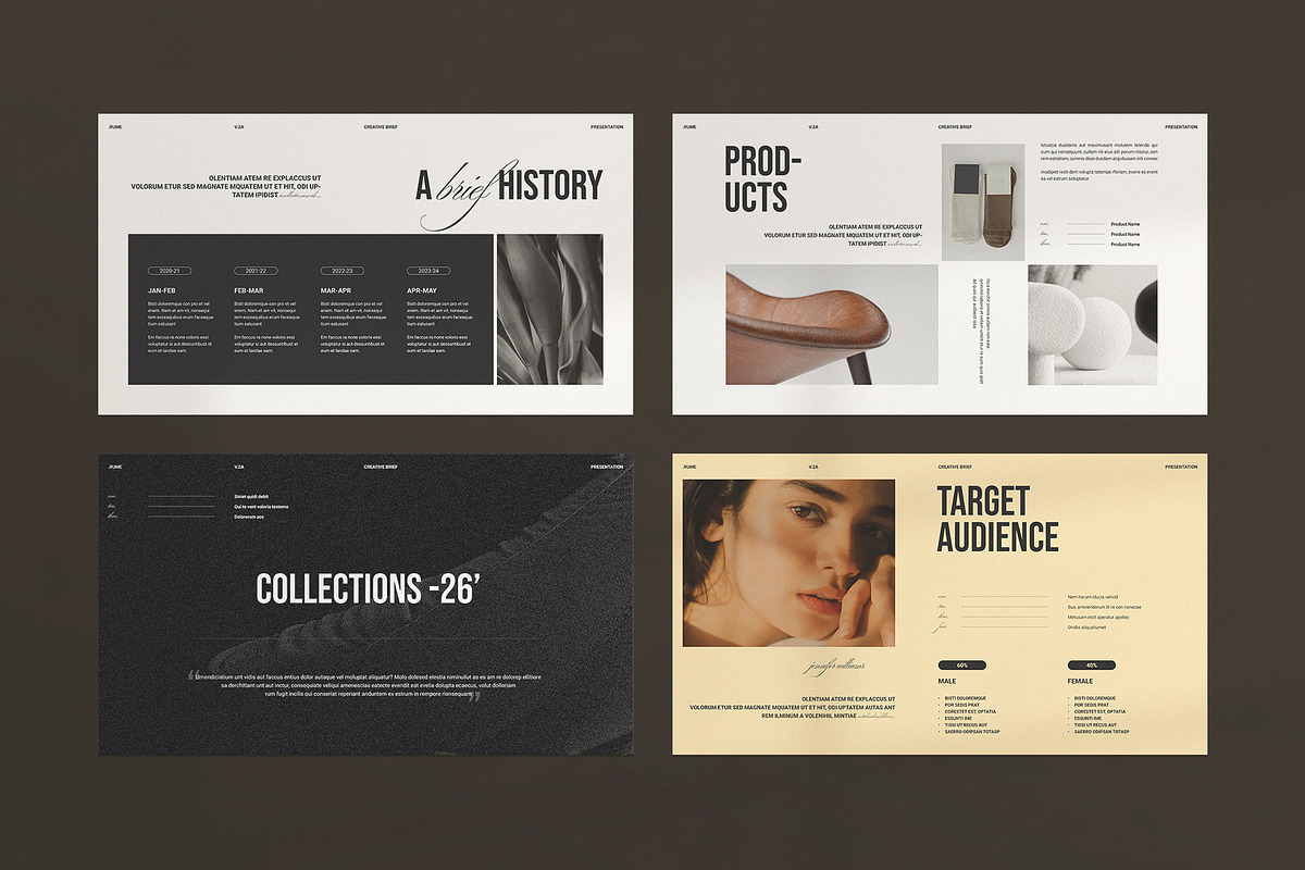 Creative Brief Presentation Template, a Presentation Template by E-Type
