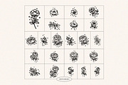 Vintage Dark Flower Lineart Logo Set, an Object Graphic by Artflorara (Thumbnail 4 of 8)