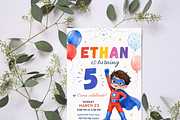 Superhero Birthday Invitation, an Invitation Template by heynomi (Thumbnail 3 of 19)