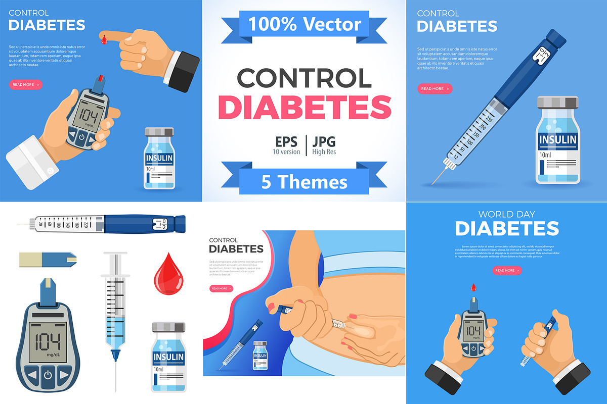 Control Your Diabetes Concepts, a Healthcare Illustration by TAlex (Photo 1 of 6)