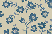 Blue Floral 07 Seamless Pattern, a Pattern Graphic by Sharon Schwalbe (Thumbnail 4 of 4)