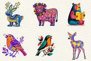 Retro Christmas Animal, an Illustration by DreamCafeArt (Thumbnail 5 of 6)
