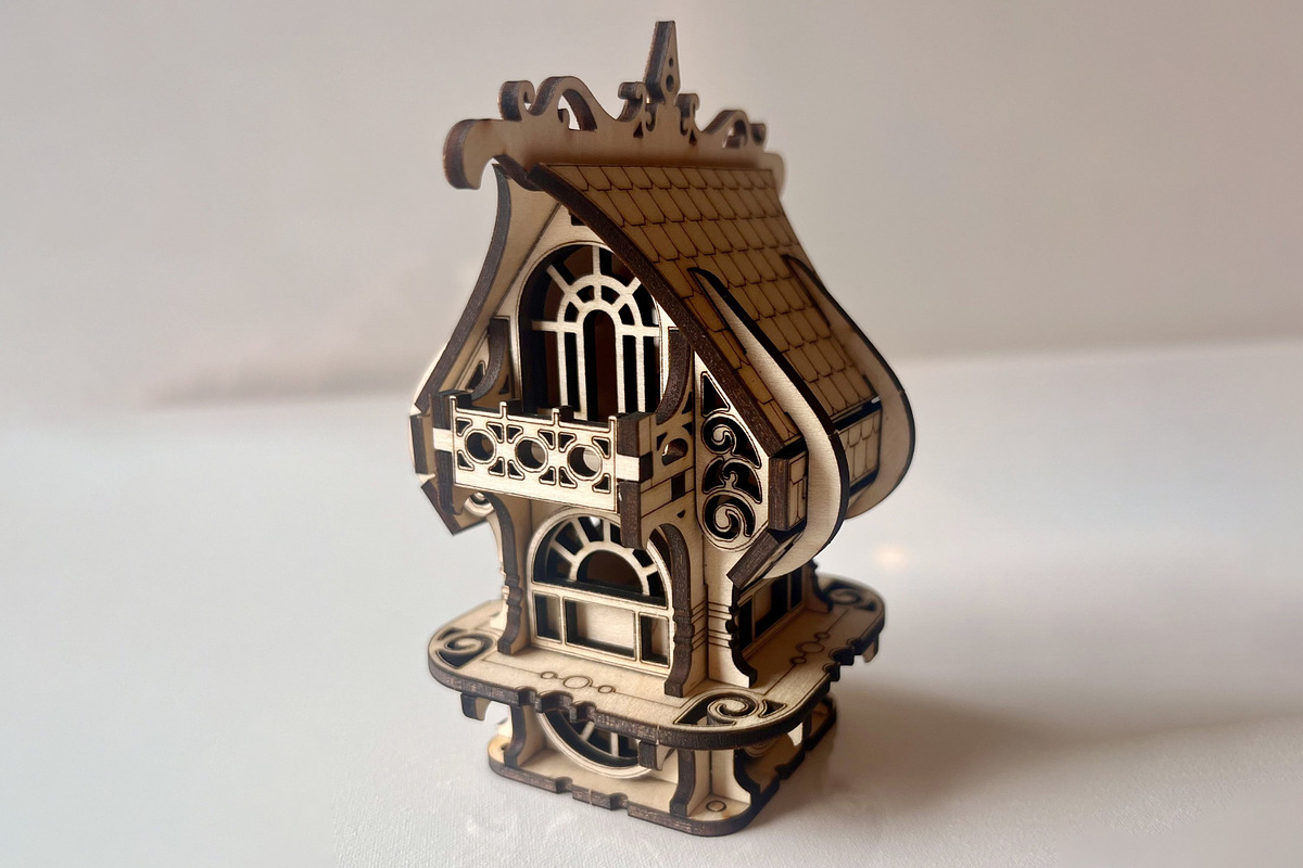 Fantasy Plant House - Laser Cut File, an Object Graphic by VectorPainter (Photo 11 of 17)