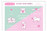 Naive dog love clipart, an Object Graphic by Alenkakarabanova (Thumbnail 4 of 10)