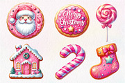 Pink Christmas Cookie Clipart, an Illustration by Dream Creation (Thumbnail 5 of 8)