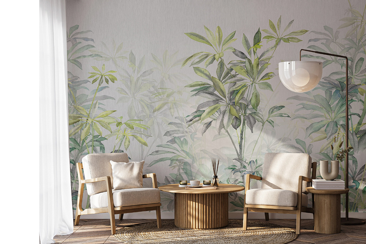Garden Retreat botanical wall mural, a Wallpaper Graphic by Timofi Art (Photo 11 of 15)