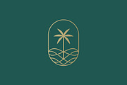 Elegant Palm Tree Tropical Logo, a Branding & Logo Template by Signatoro (Thumbnail 1 of 2)