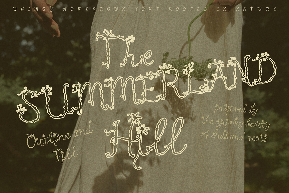 Hand Drawn Floral Whimsy Script Font, a Handwritten Font by Laras Wonderland (Photo 1 of 16)