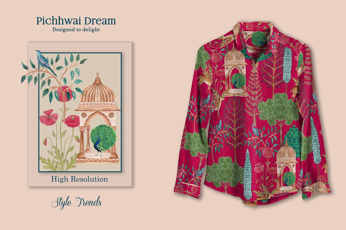 Pichhwai Dream Prints & Patterns, a Pattern Graphic by GND ART STUDIO (Photo 7 of 8)